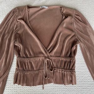 Zara plunge neck top.